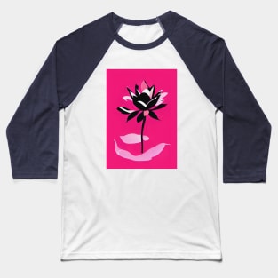 Pink Lotus Flower Baseball T-Shirt